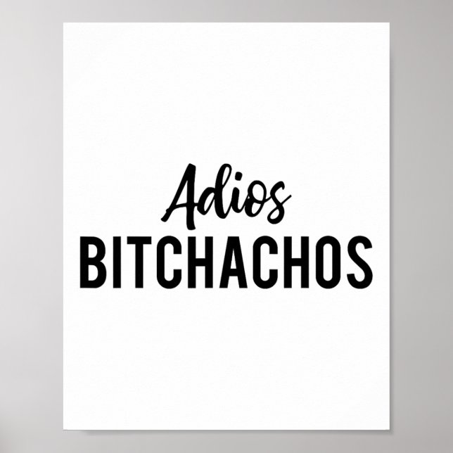 Póster Adios Achos Funny Cinco De Mayo Fiesta Fiesta Rega (Frente)