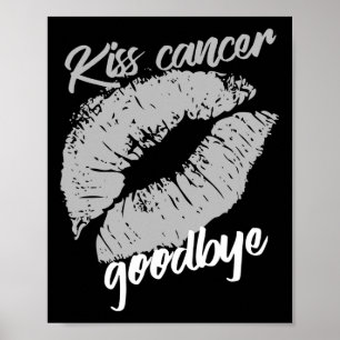 Póster Adiós al cáncer Mes de concienciación sobre el cán