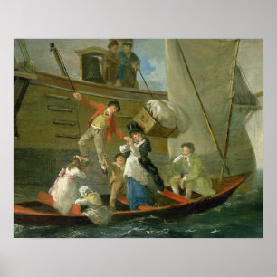 Póster Adiós de un marinero casado, c.1800 (óleo sobre pa