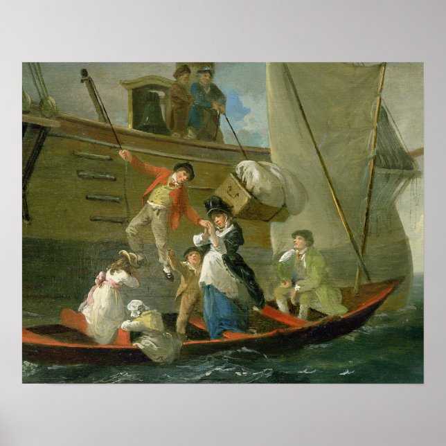 Póster Adiós de un marinero casado, c.1800 (óleo sobre pa (Frente)