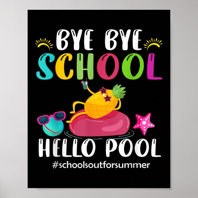 Póster Adiós escuela de saludos de verano (Frente)