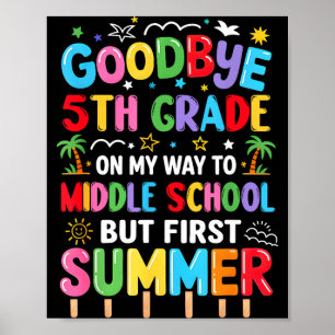 Póster Adiós Graduación 5to Grado a Escuela Intermedia
