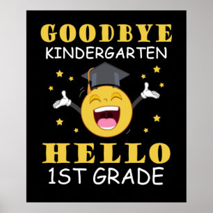 Póster Adiós Kindergarten Hola primer grado