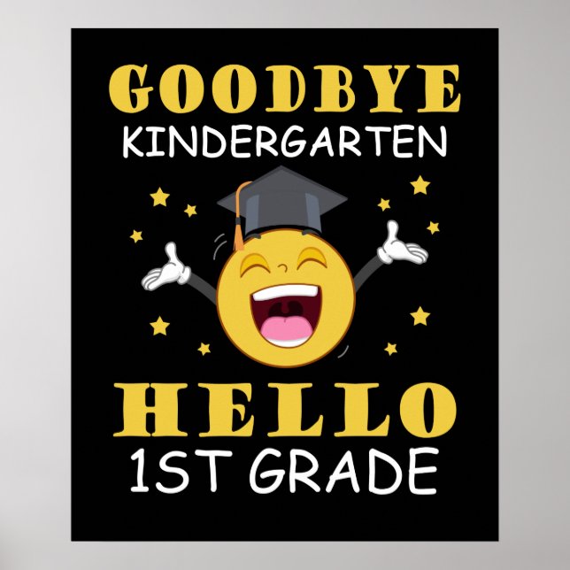 Póster Adiós Kindergarten Hola primer grado (Frente)
