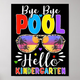 Póster Adiós Piscina Hola Jardín de Infancia De Vuelta Al