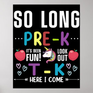 Póster Adiós Pre-K T-K Aquí Vengo Pre-k