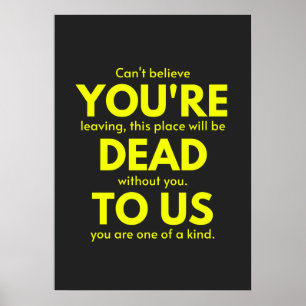 Póster Adiós sarcástica, estás muerta para nosotros, trab