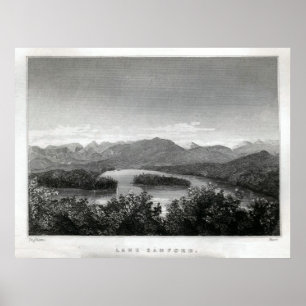Póster Adirondacks de Sanford del lago