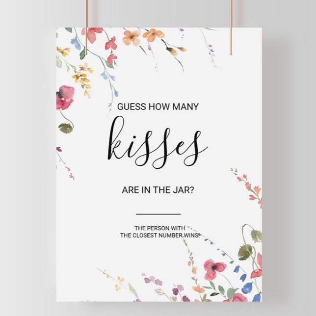 Póster Adivina clásica cuántos besos de juego de ducha de (Subido por el creador)