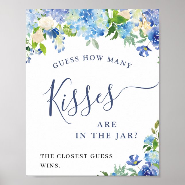 Póster Adivina Cuántas Bodas de Hydrangea Azul (Frente)