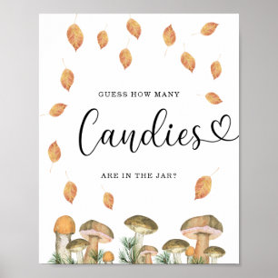 Póster Adivina cuántas golosinas de flora de otoño