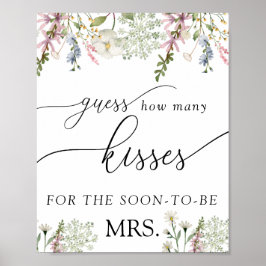 Póster Adivina Cuántos Besos | Chic Wildflower