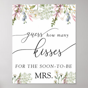 Póster Adivina Cuántos Besos   Chic Wildflower