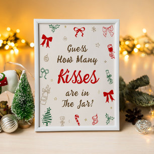Póster Adivina Cuántos Besos en la Fiesta de Despedida de