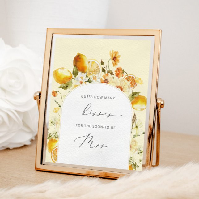 Póster Adivina cuántos besos juego de baby shower nupcial (Subido por el creador)