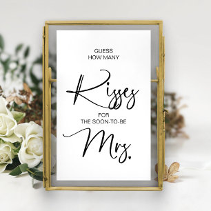 Póster Adivina Cuántos Besos para el Letrero de la Próxim