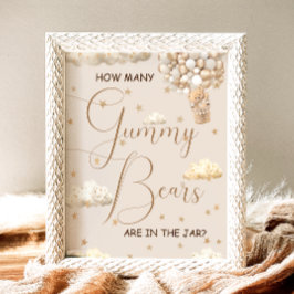 Póster Adivina cuántos Gummy Bears Juego De Baby Shower
