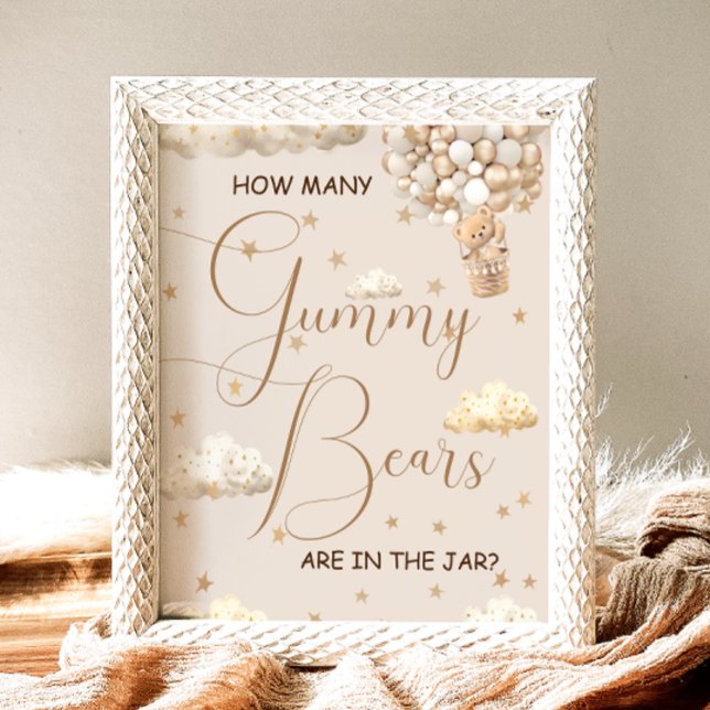 Póster Adivina cuántos Gummy Bears Juego De Baby Shower (Subido por el creador)