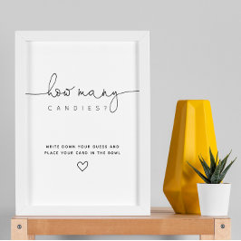 Póster Adivina de negro cuántos guiones de caramelos Baby