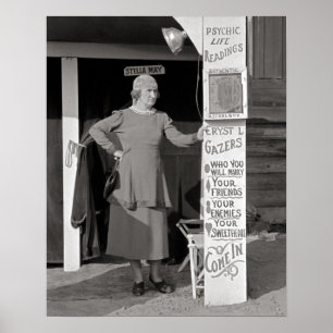 Póster Adivina del Porvenir, 1938. Foto Antigua