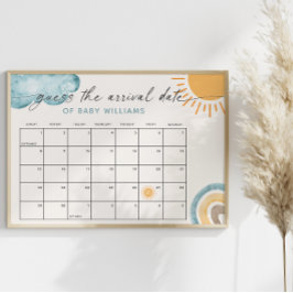 Póster Adivina el calendario de la fecha de llegada con t