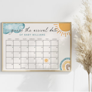 Póster Adivina el calendario de la fecha de llegada con t