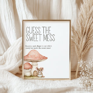 Póster Adivina el dulce desorden de la ducha de bebé de a
