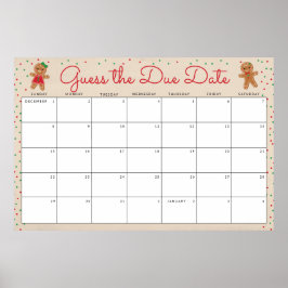 Póster Adivina el juego de Baby Shower Gingerbread con fe