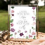 Póster Adivina Floral Cuántos Besos Juega De Ducha De Nov<br><div class="desc">Floral adivina cuántos besos Poster de juegos de ducha de novia. Elementos coincidentes disponibles.</div>