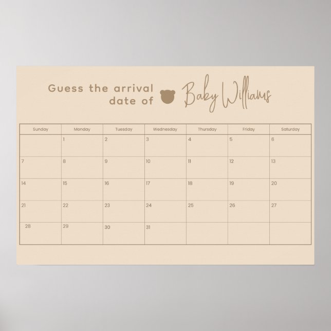 Póster Adivina la cita del bebé (Frente)