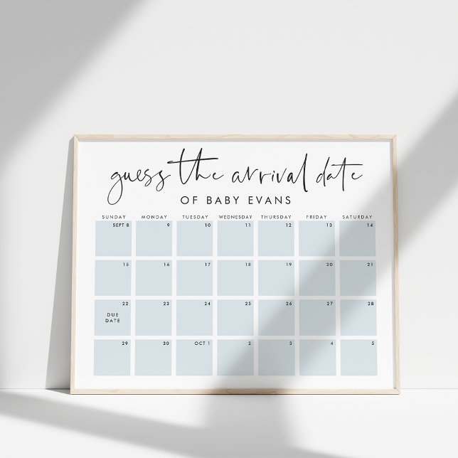 Póster Adivina la fecha de llegada del bebé Poster del ju (Subido por el creador)