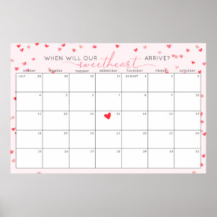 Póster Adivina la fecha de vencimiento de la pequeña novi