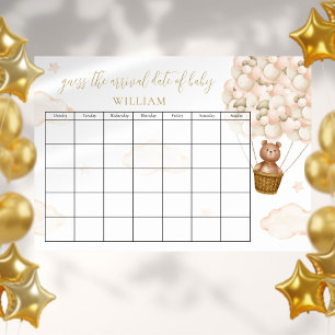 Póster Adivina La Fecha De Vencimiento De Los Globos De O