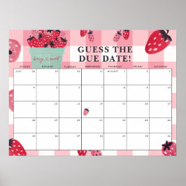 Póster Adivina la fecha de vencimiento Naranja Pequeño Ba