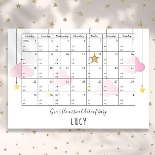 Póster Adivina La Fecha y Hora de Nacimiento Estrellas Ju
