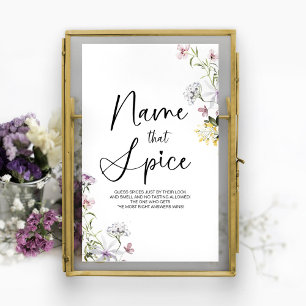Póster Adivina La Flor Silvestre De Especias Juego De La