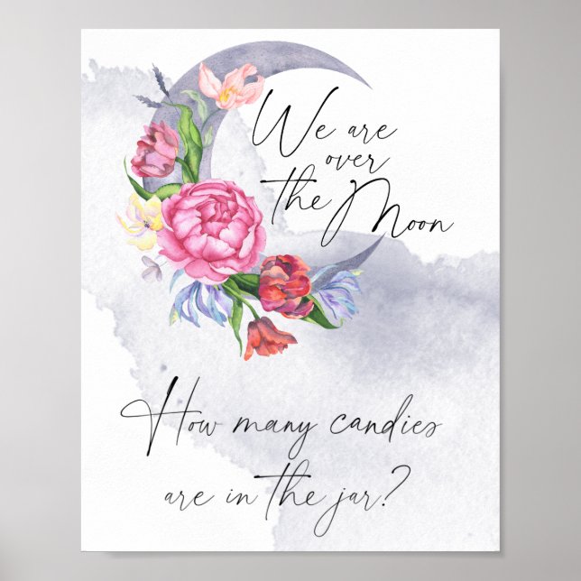 Póster Adivina por la luna cuántos caramelos (Frente)