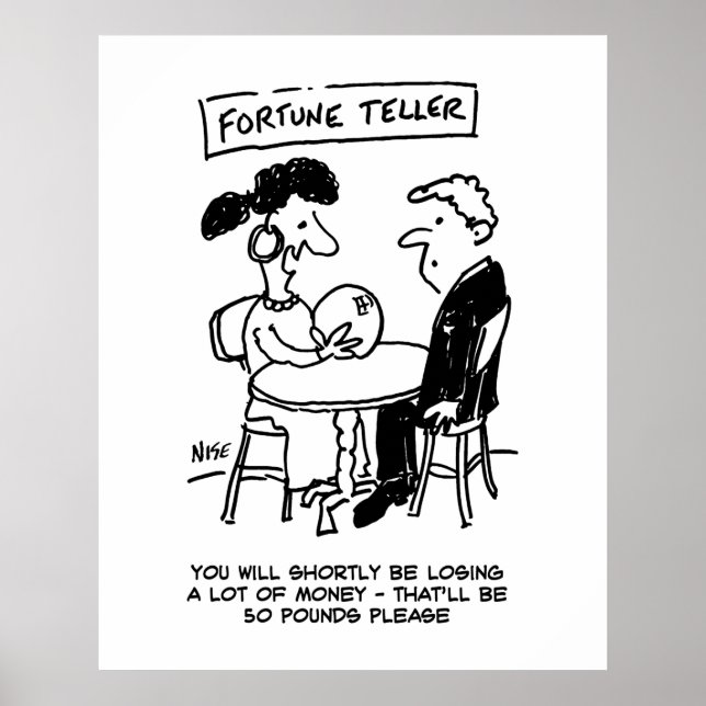 Póster Adivina Predice una Pérdida Financiera (Frente)