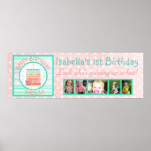 Adivina quién cumple 1 primer Poster de pancartas