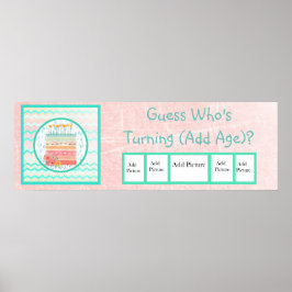 Póster Adivina quién cumple la edad de Poster de pancarta