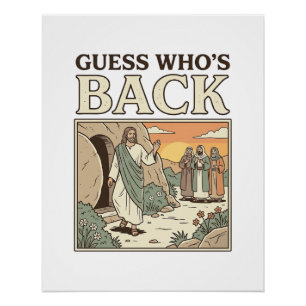Póster Adivina Quién Ha Vuelto Humor Resurrección Diseño 