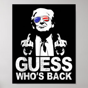 Póster Adivina quién respaldó al presidente Donald Trump