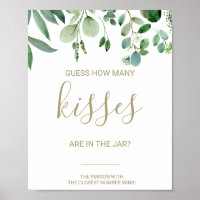 Adivina verde cuántos besos de juego de ducha de n