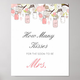 Póster Adivinación editable cuántos besos le dieron pront