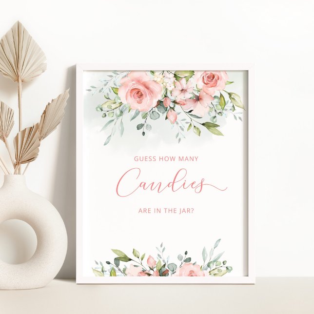 Póster Adivinación floral rosa de Rubor cuántos dulces (Subido por el creador)