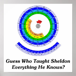 Póster ¿Adivinan Quién Enseñó A Sheldon Todo Lo Que Sabe?