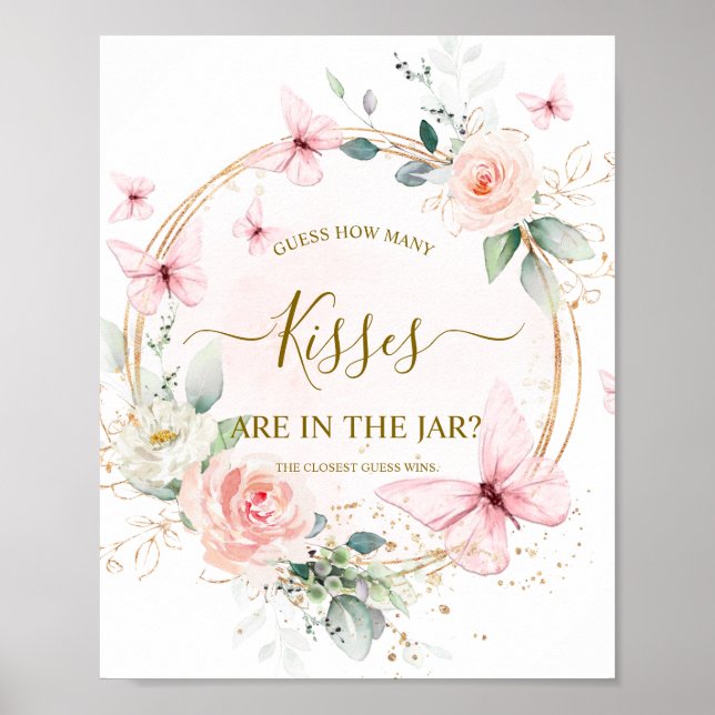 Póster ADIVINAR CUÁNTOS Besos Rótulo (Frente)