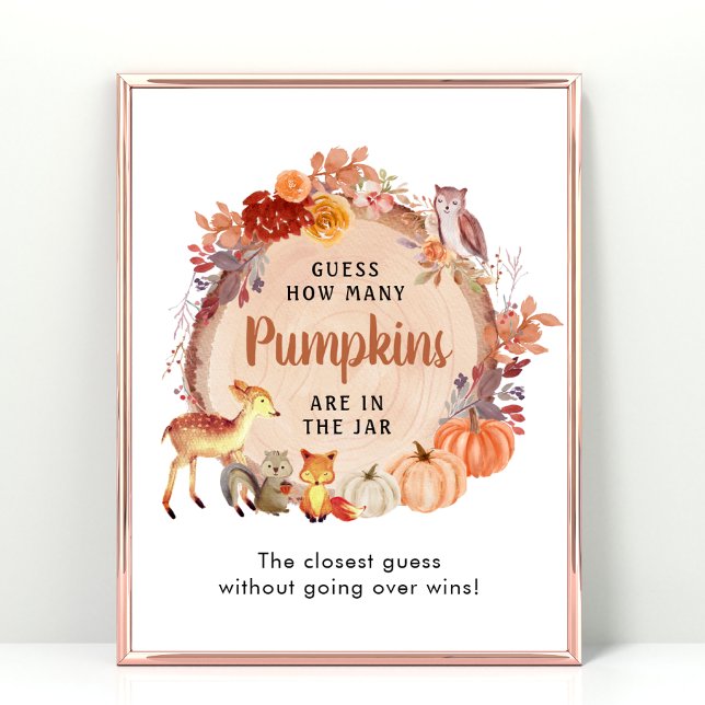 Póster Adivinar cuántos juegos de Baby Shower de calabaza (Subido por el creador)