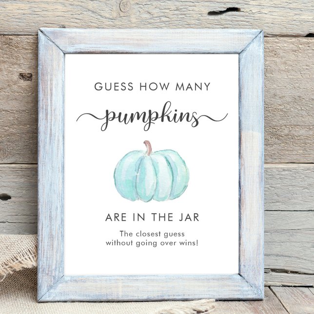 Póster Adivinar cuántos juegos de Baby Shower de calabaza (Subido por el creador)