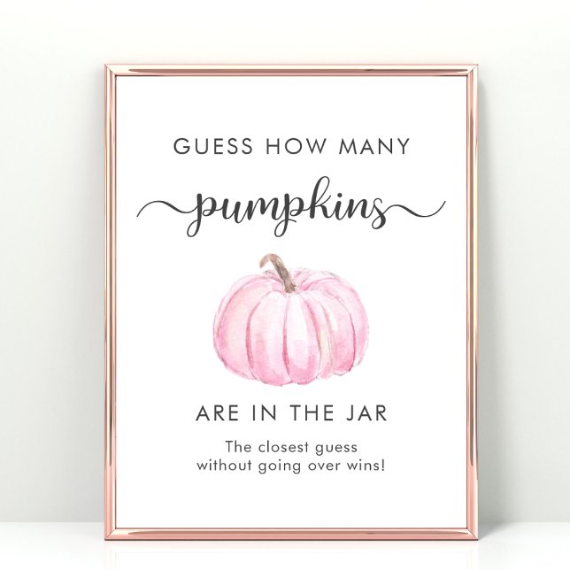 Póster Adivinar cuántos juegos de Baby Shower de calabaza (Subido por el creador)